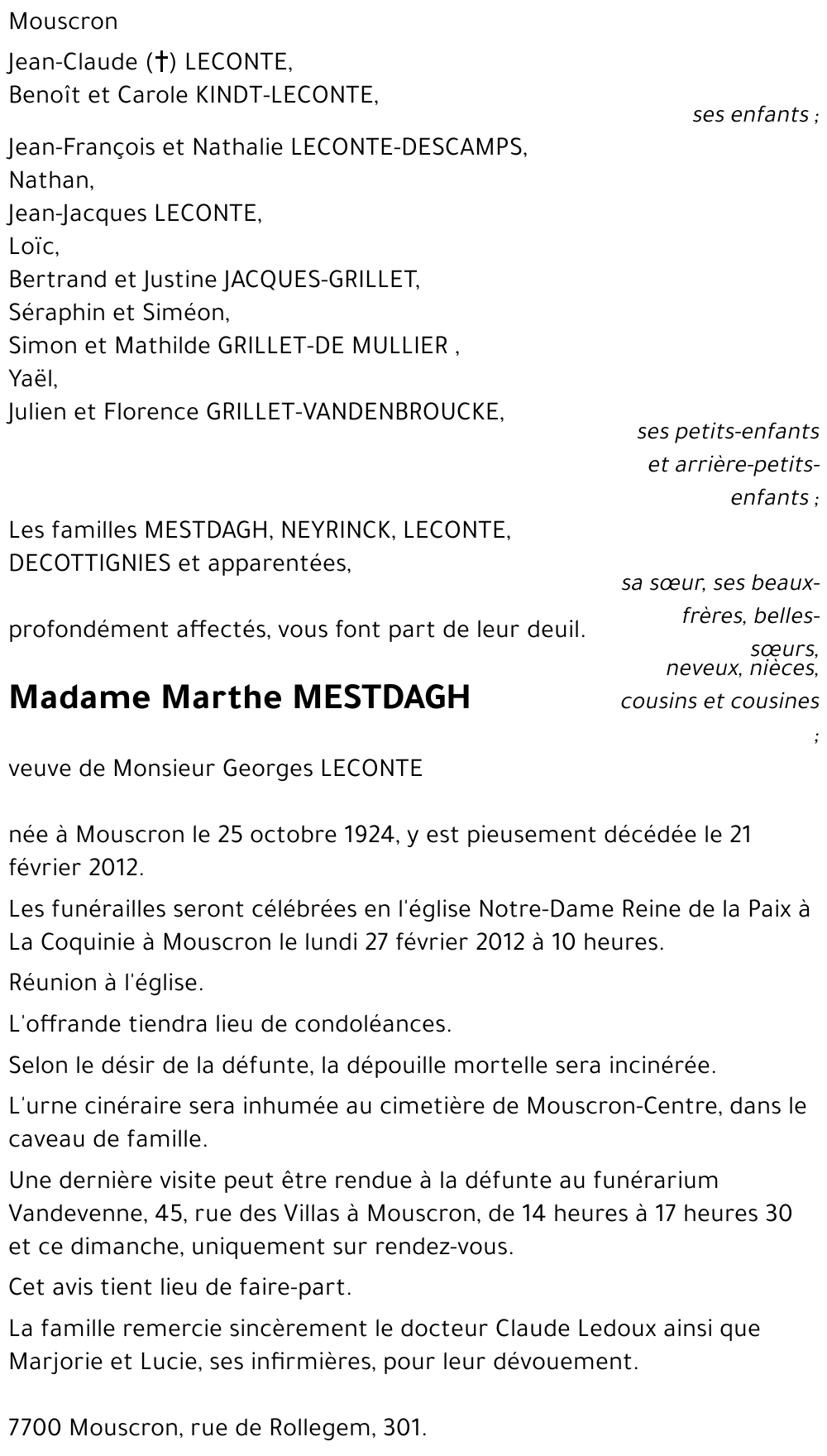 Marthe MESTDAGH