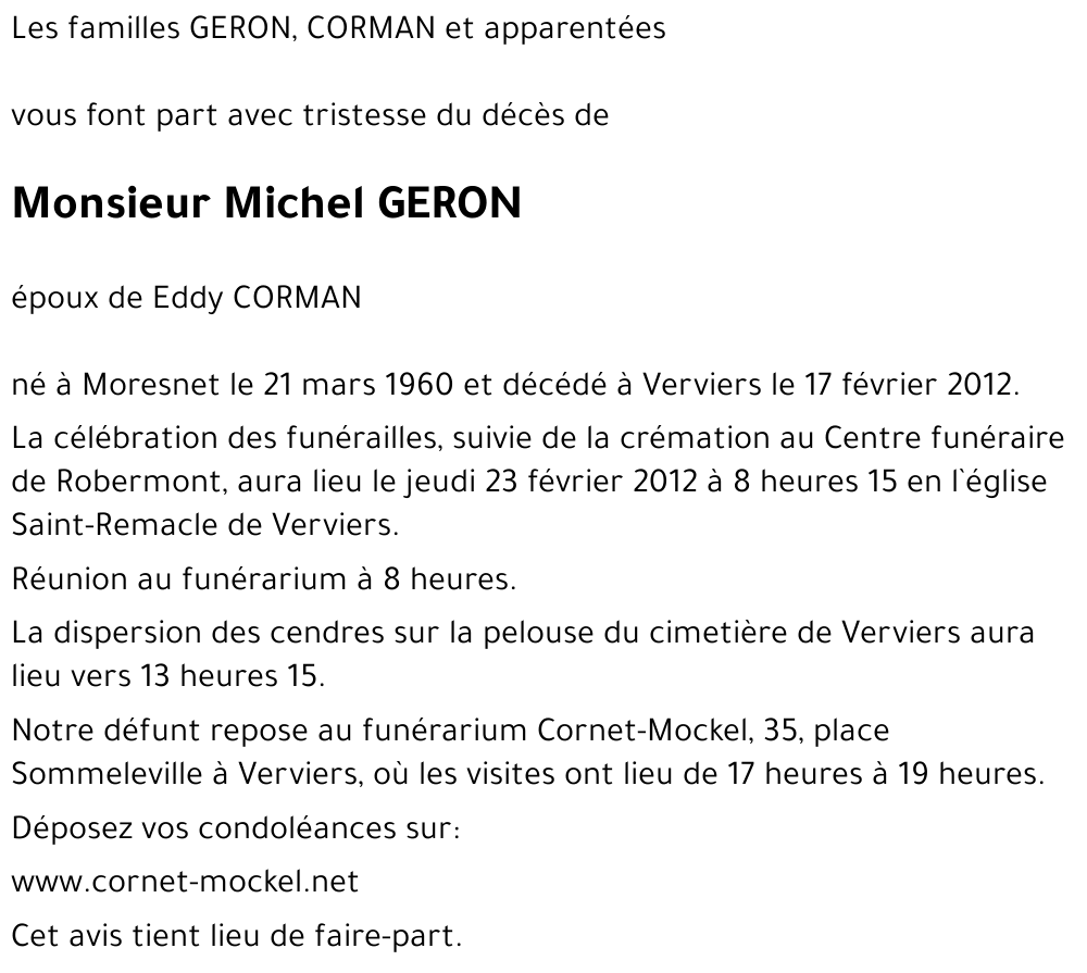 Michel GERON