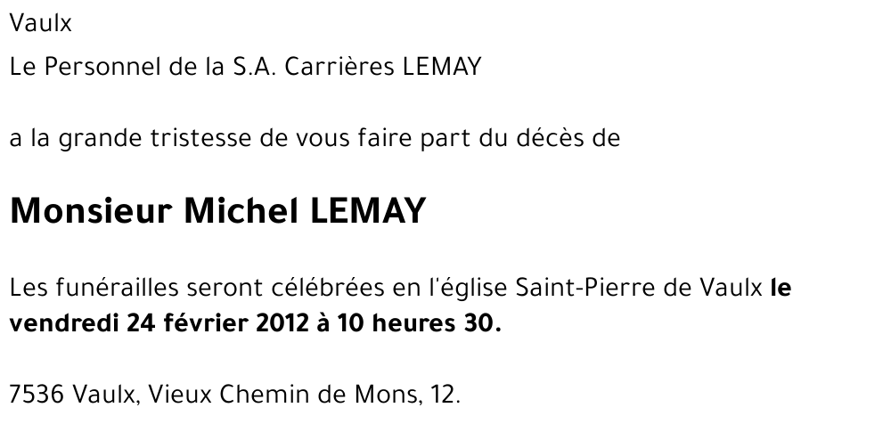 Michel LEMAY