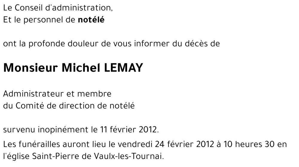 Michel LEMAY