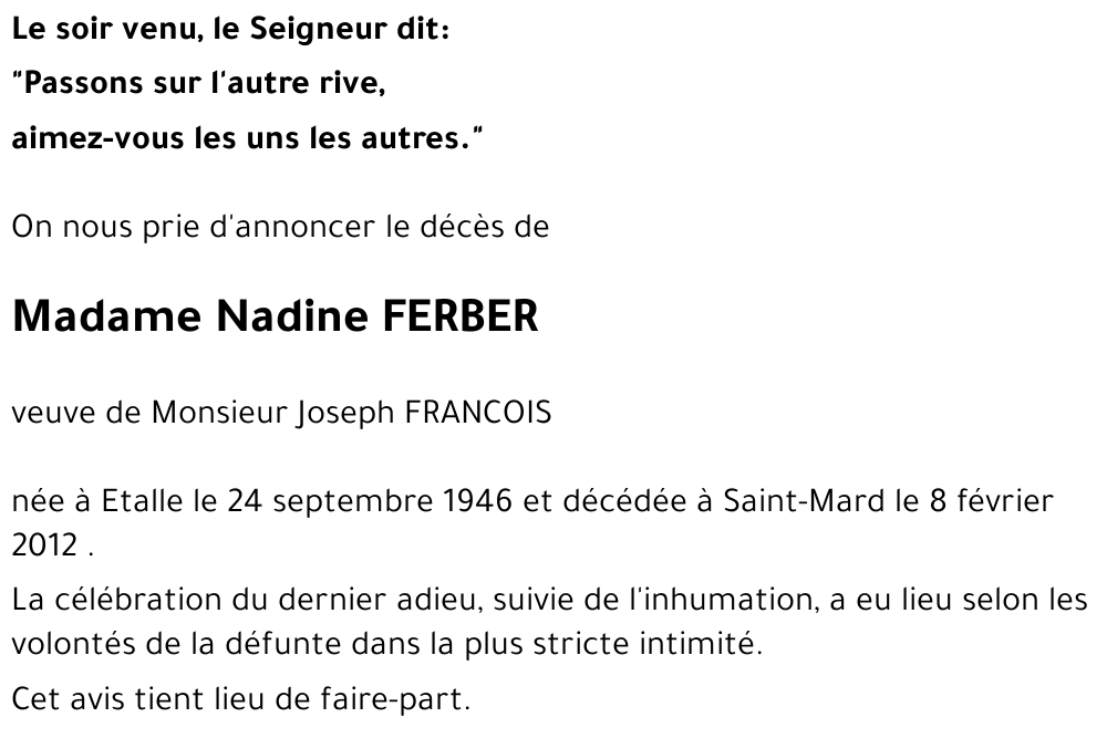 Nadine FERBER