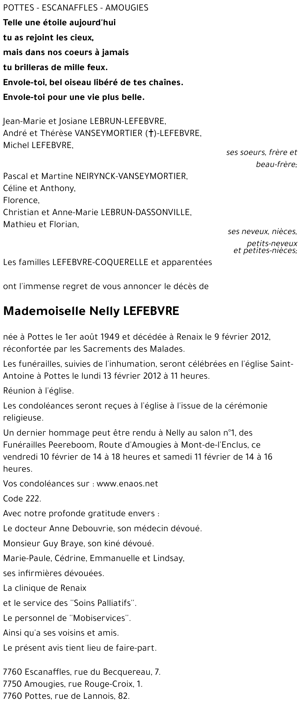 Nelly LEFEBVRE