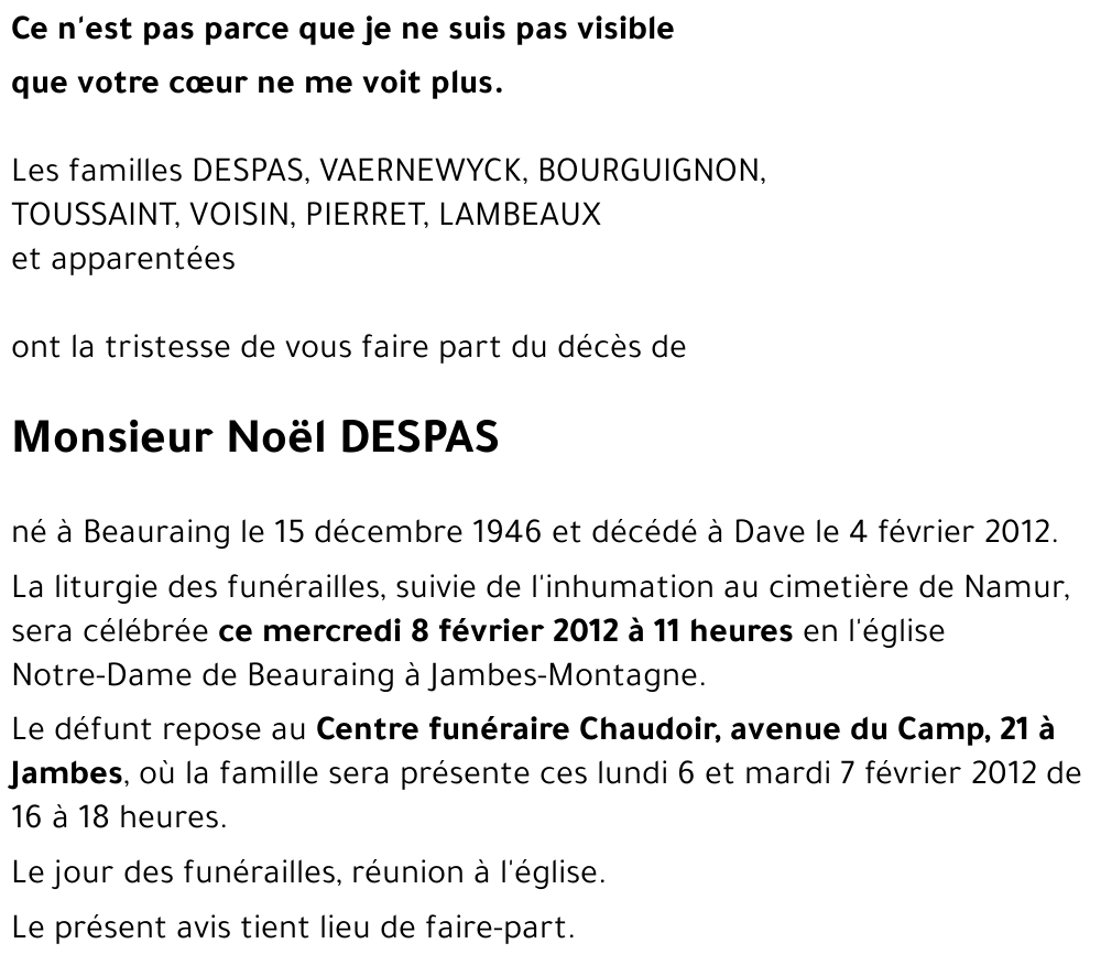 Noël DESPAS