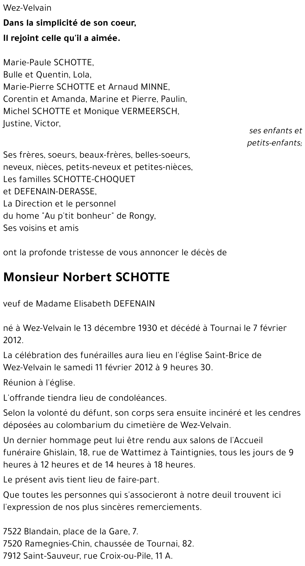Norbert SCHOTTE