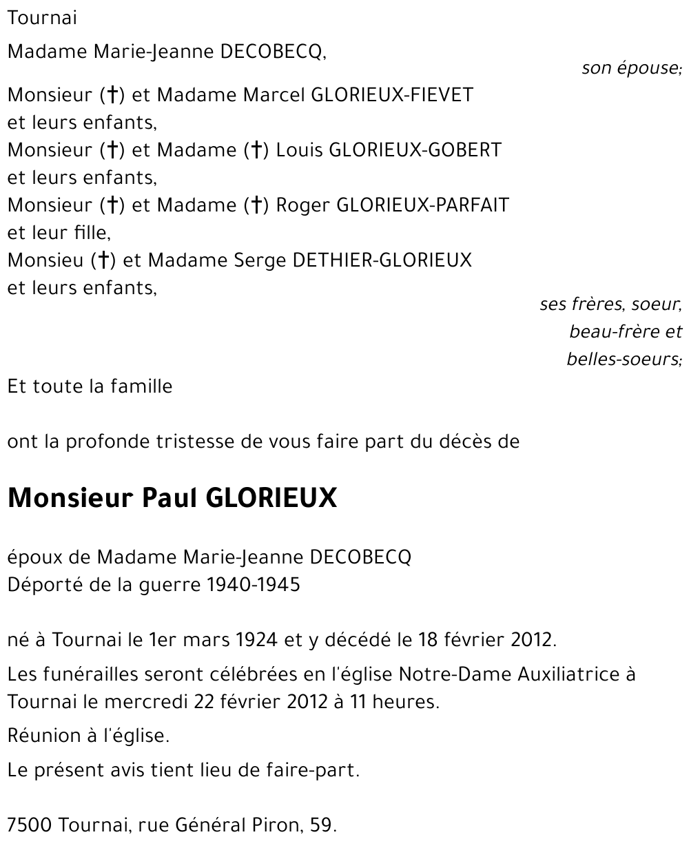 Paul GLORIEUX