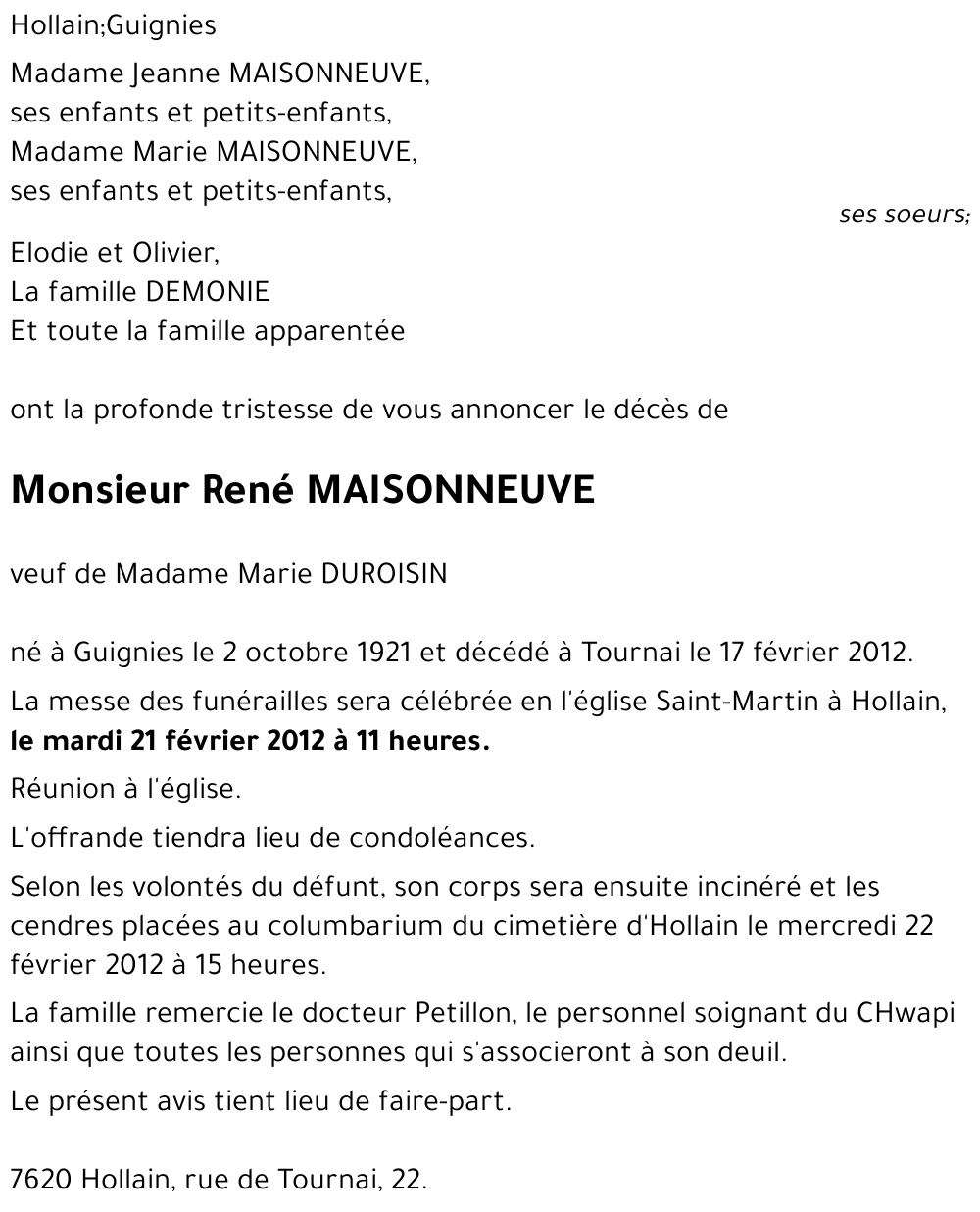 René MAISONNEUVE