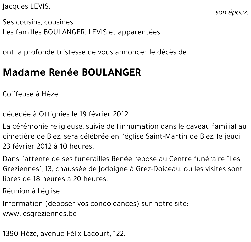 Renée BOULANGER