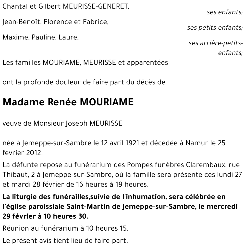 Renée MOURIAME