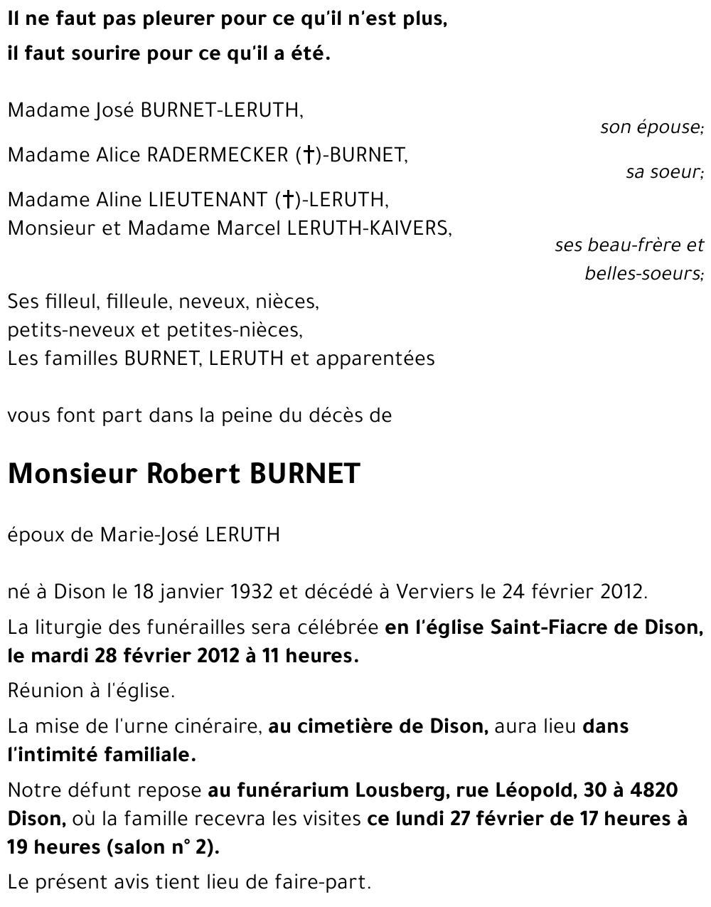 Robert BURNET