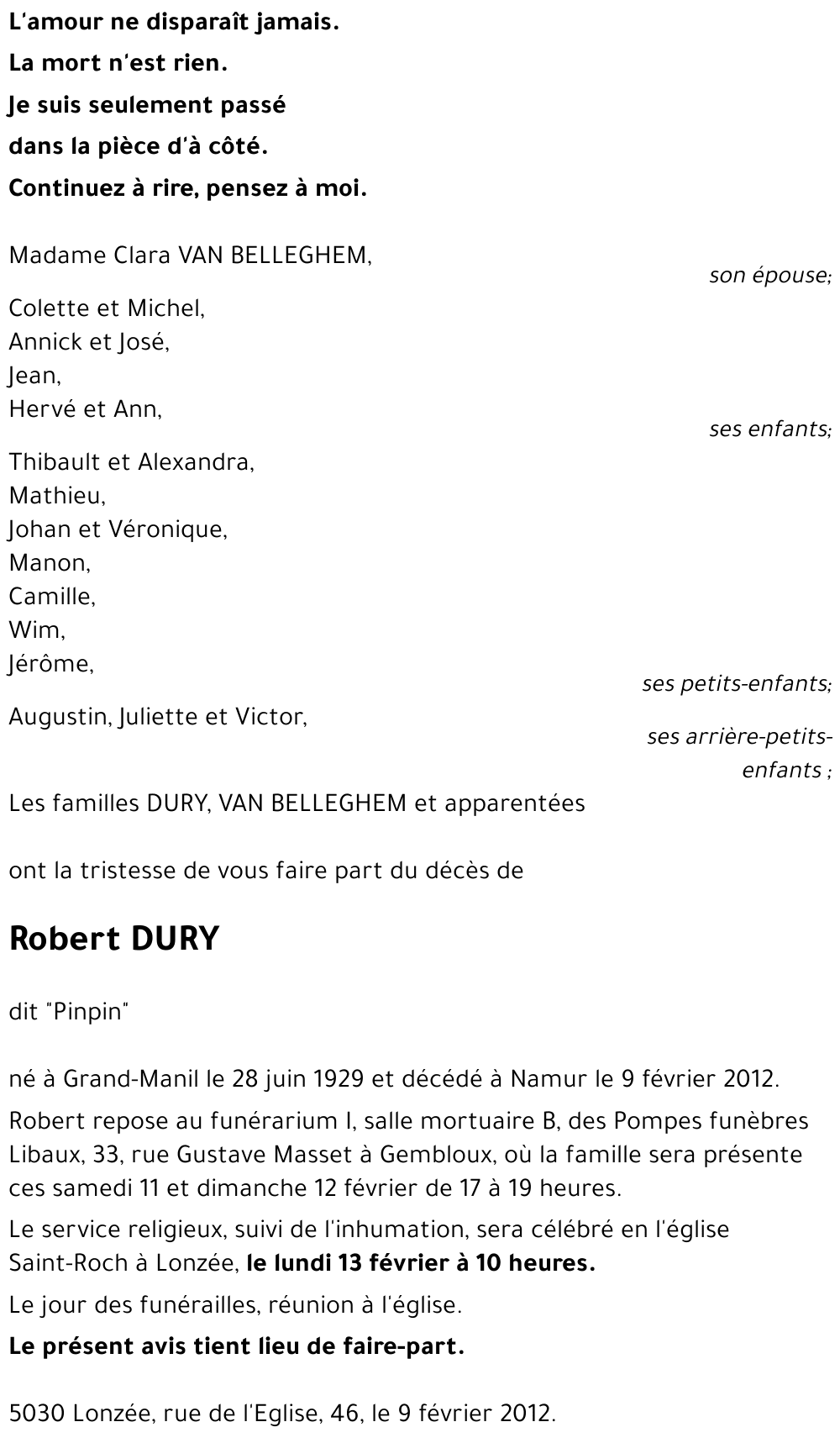 Robert DURY