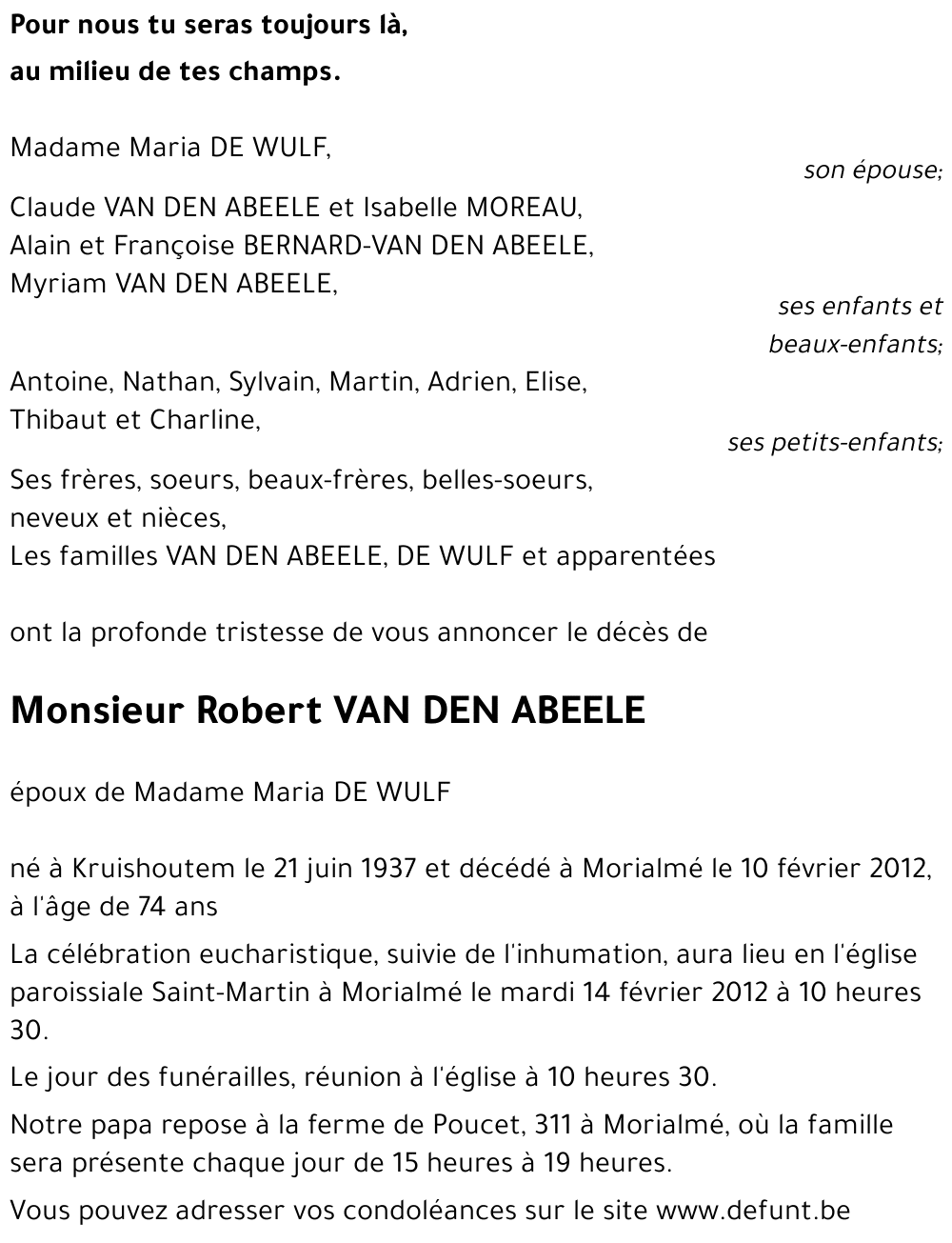 ROBERT VAN DEN ABEELE