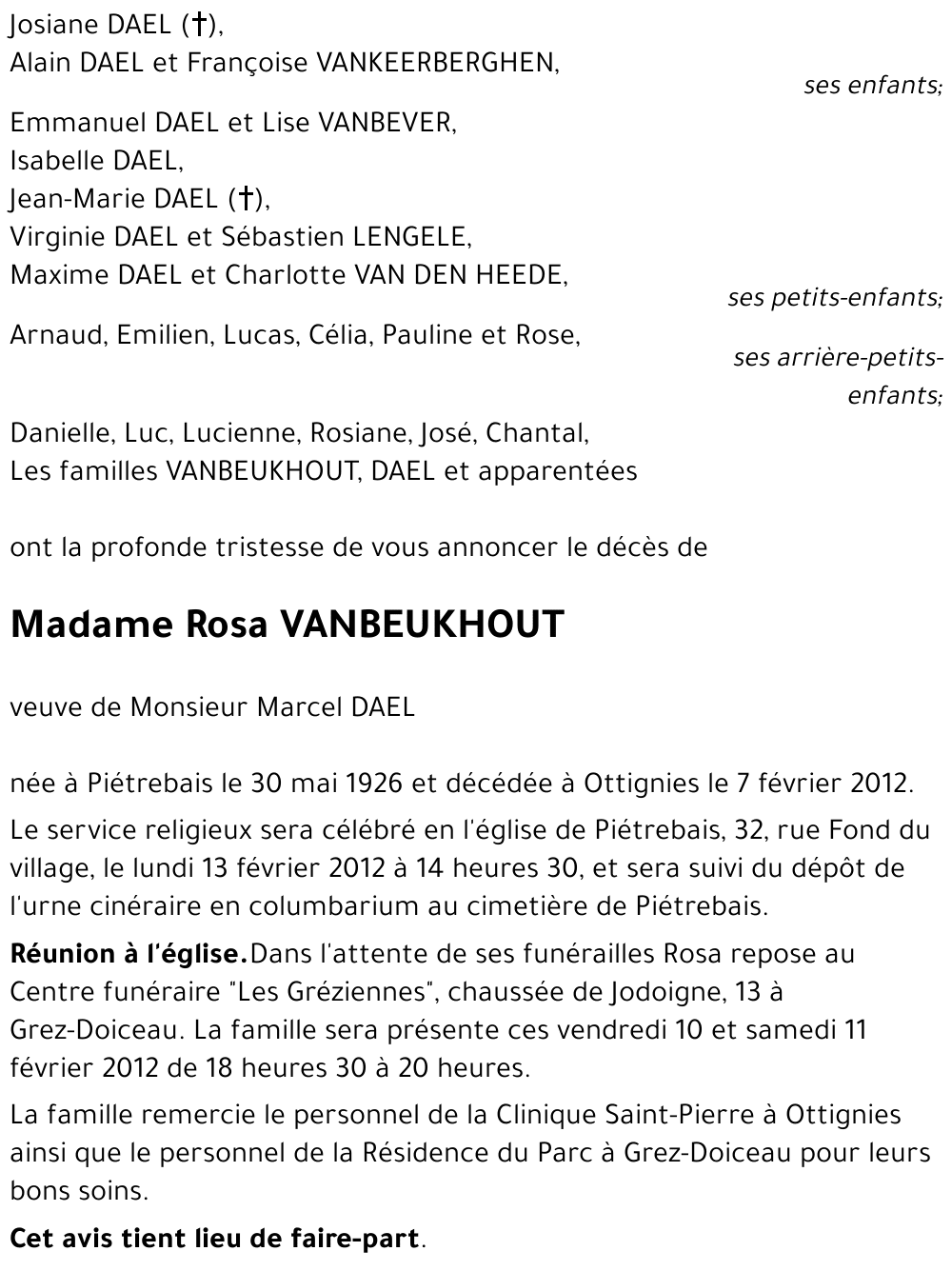 Rosa VANBEUKHOUT