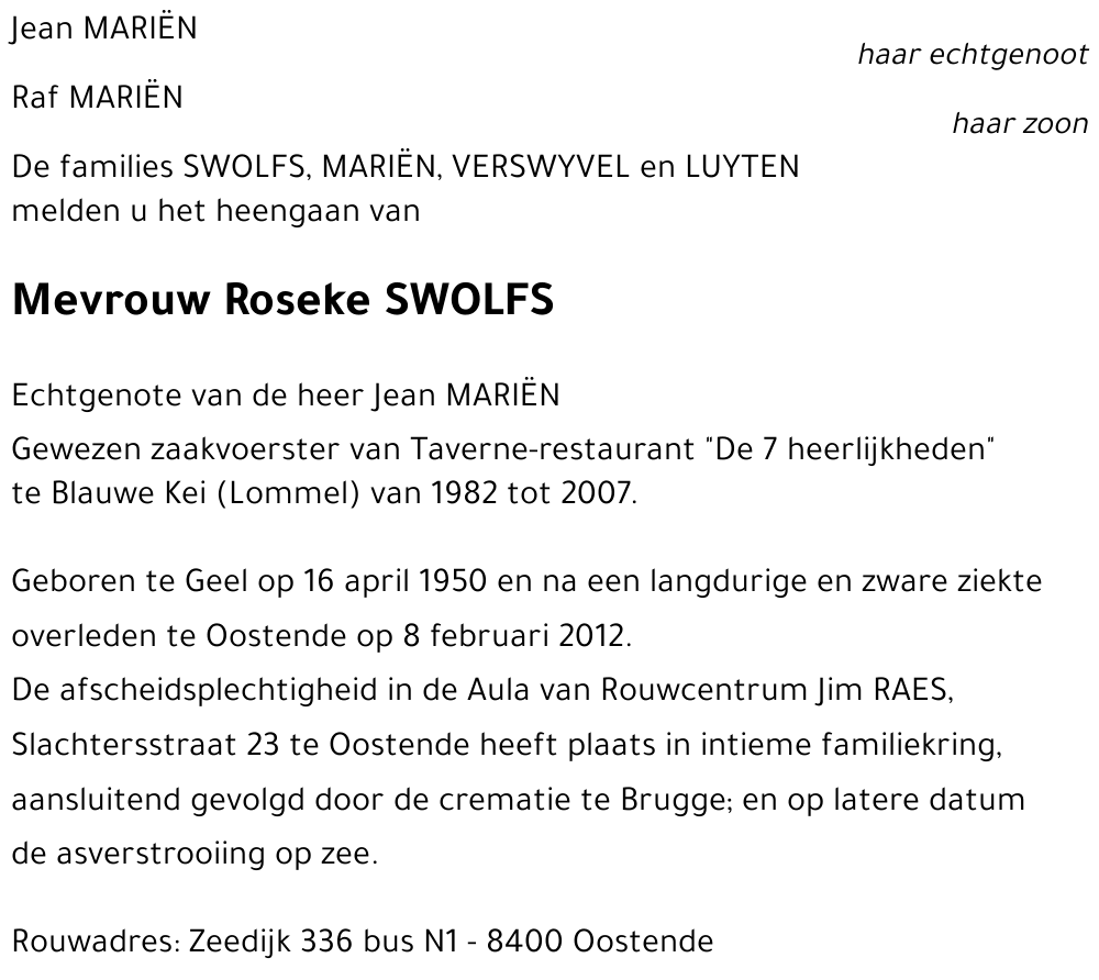 Roseke SWOLFS