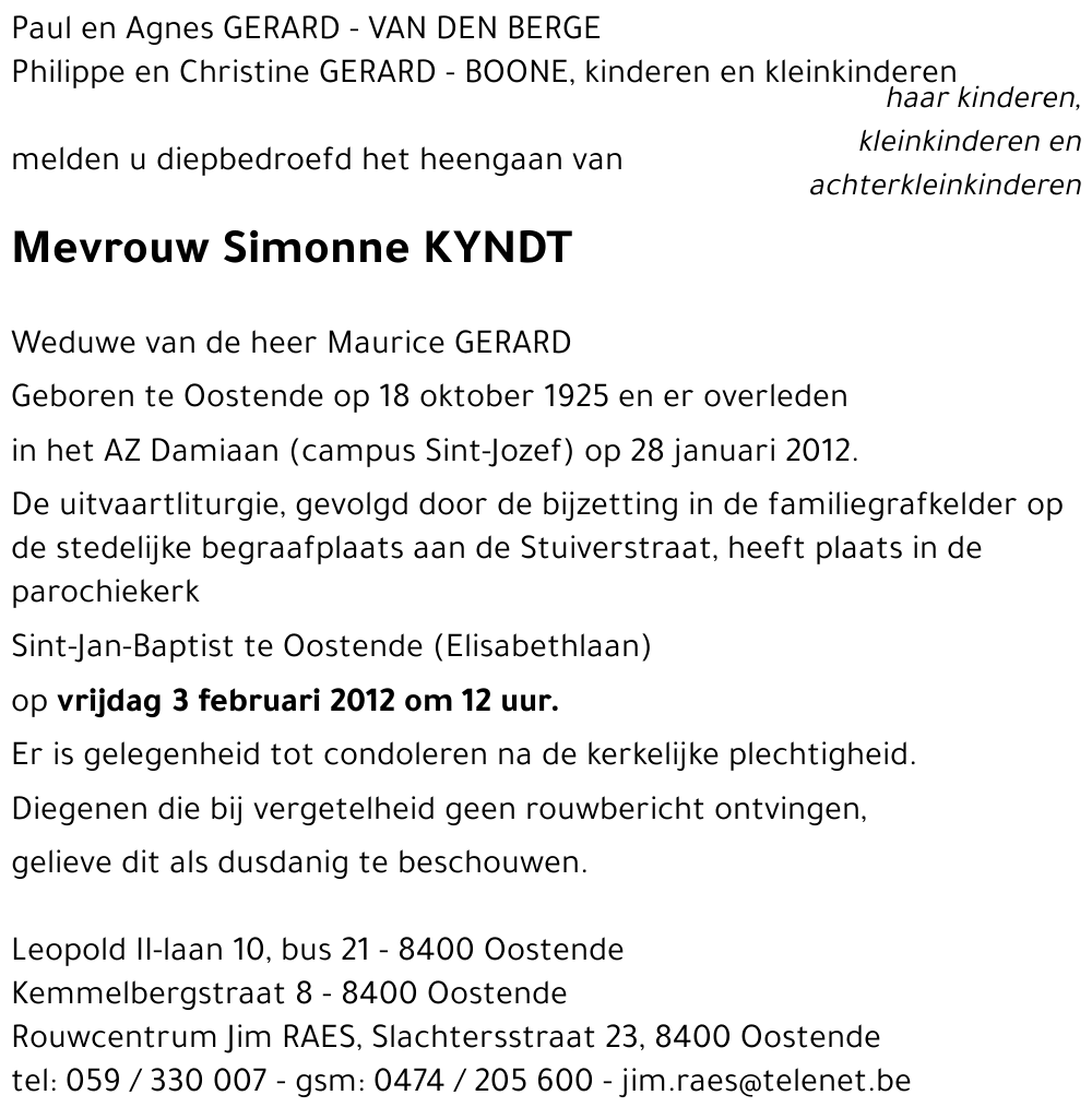 Simonne KYNDT