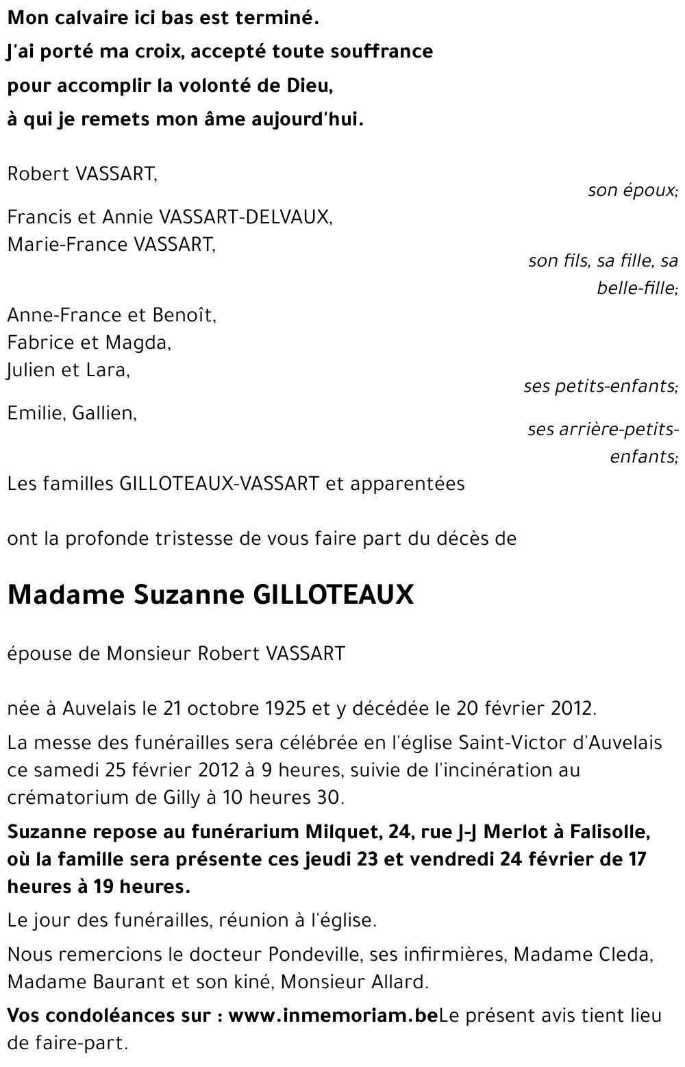 Suzanne GILLOTEAUX