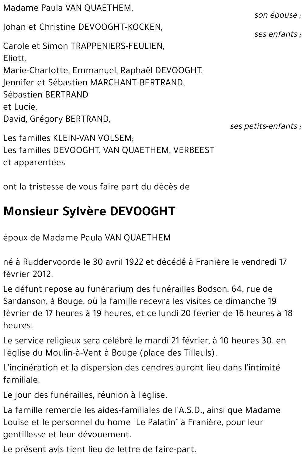 Sylvère DEVOOGHT