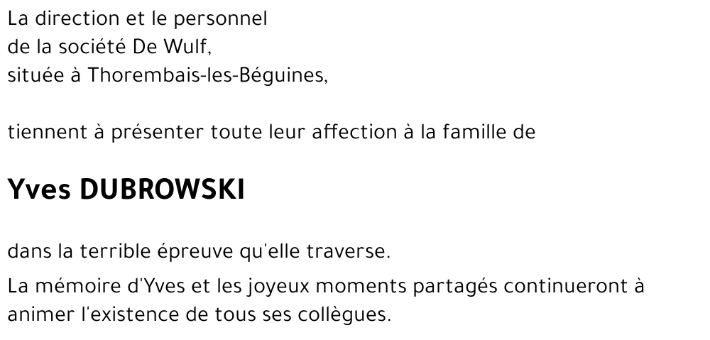 Yves DUBROWSKI