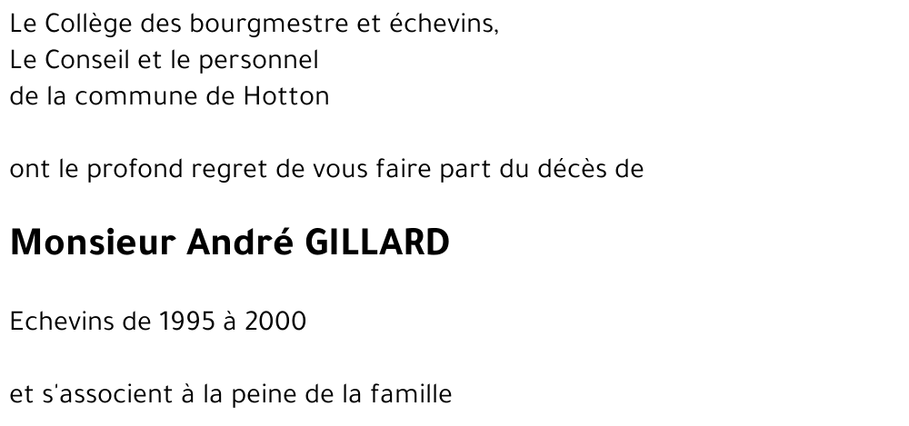 André GILLARD