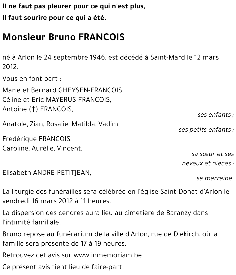 Bruno FRANCOIS