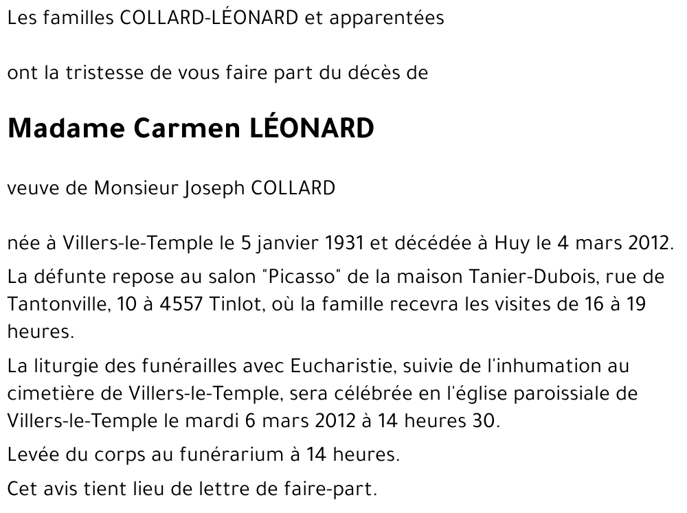 Carmen LÉONARD