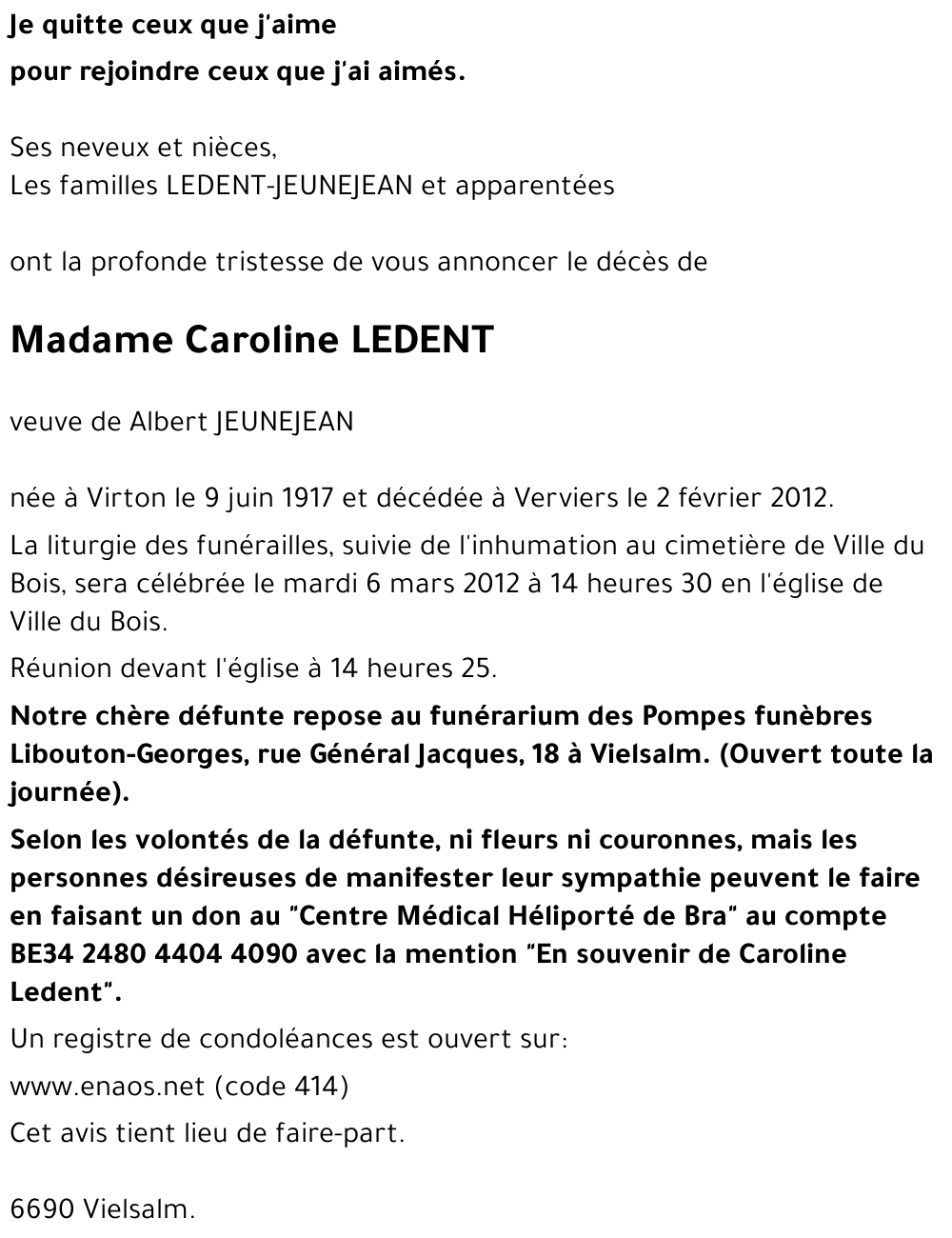 Caroline LEDENT