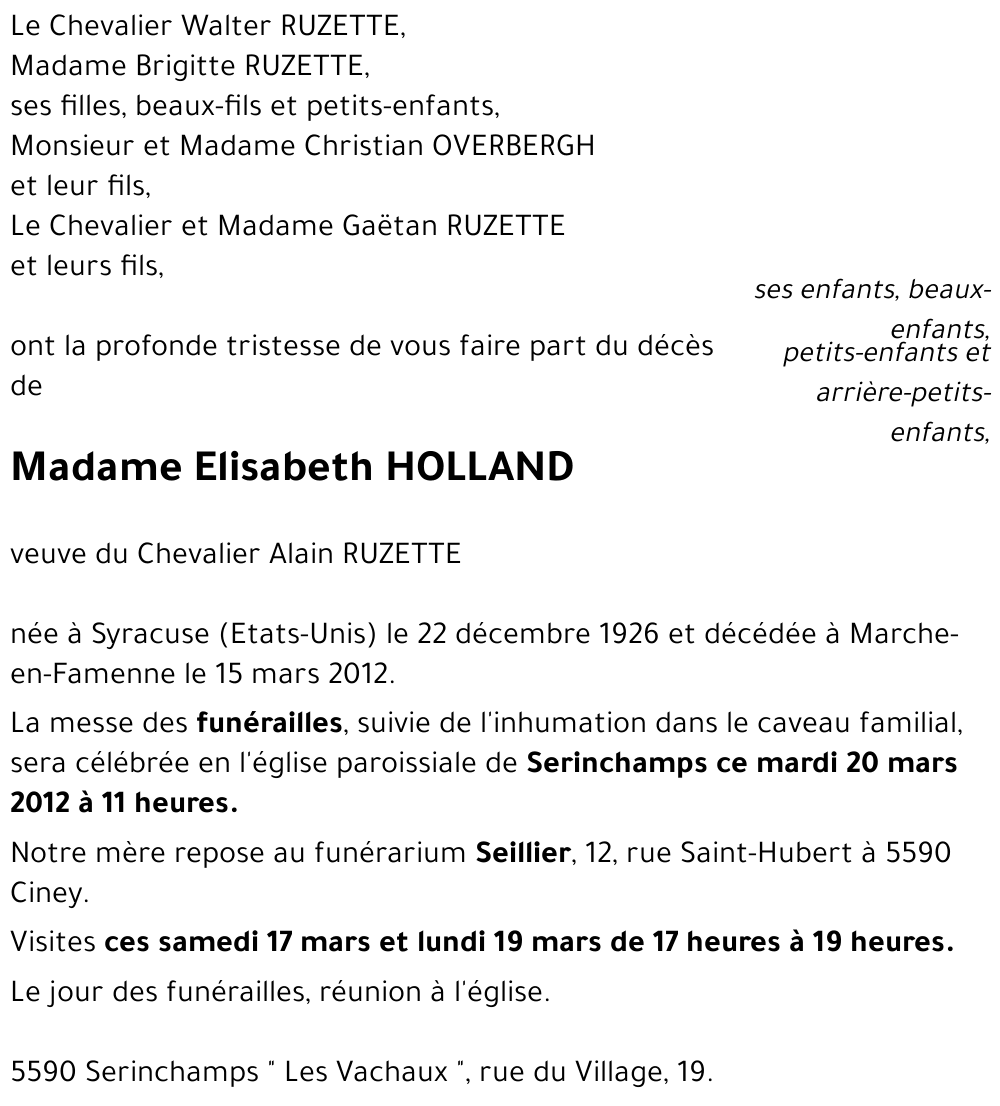 Elisabeth HOLLAND