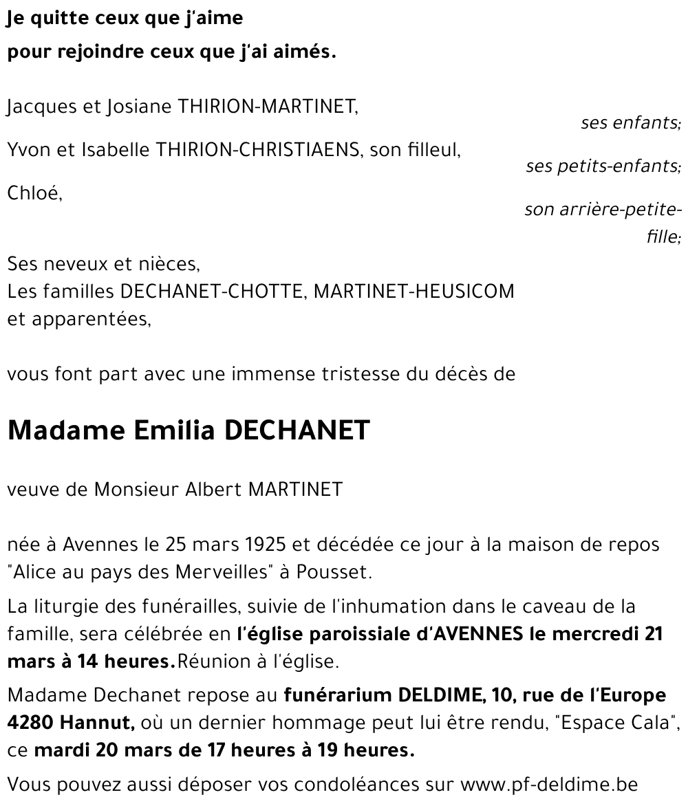 Emilia DECHANET