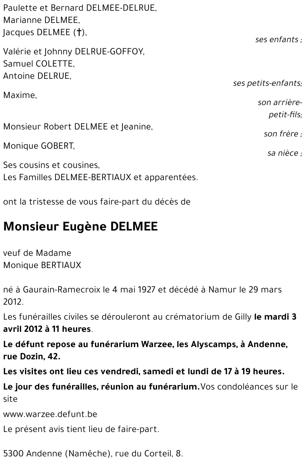 Eugène DELMEE
