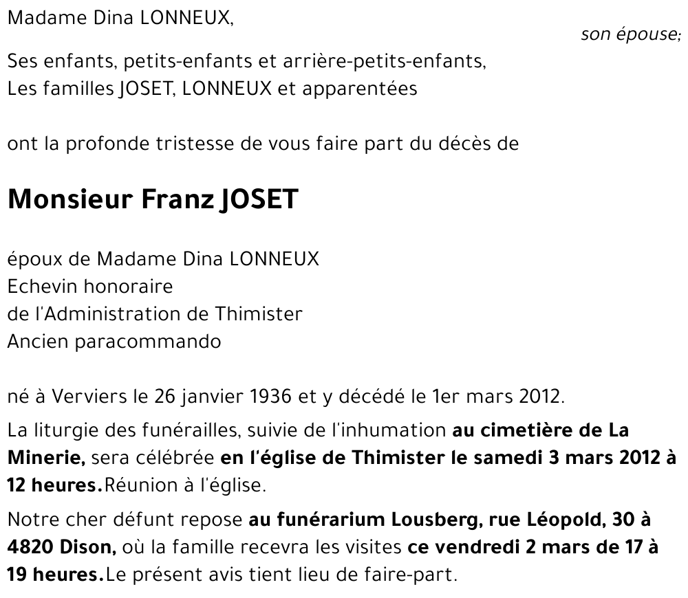 Franz JOSET