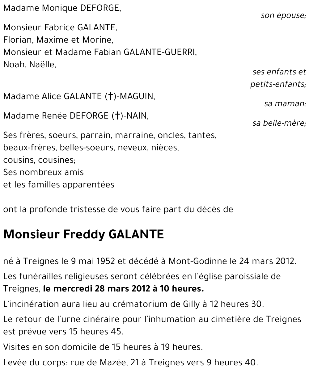 Freddy GALANTE