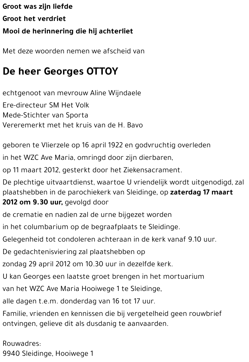 Georges OTTOY