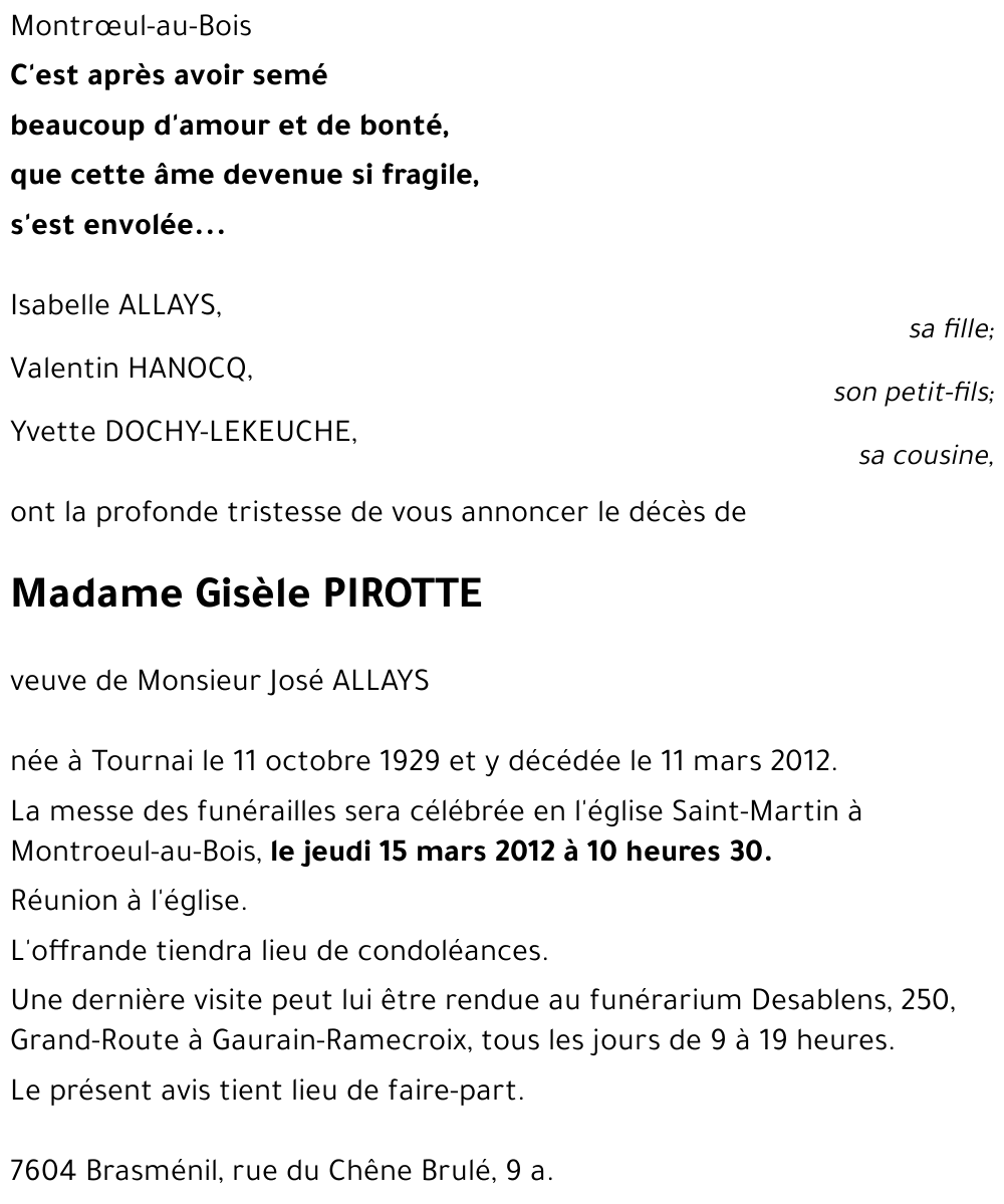 Gisèle PIROTTE