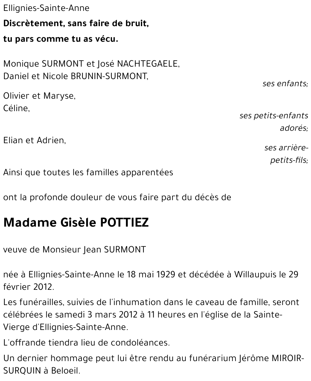 Gisèle POTTIEZ