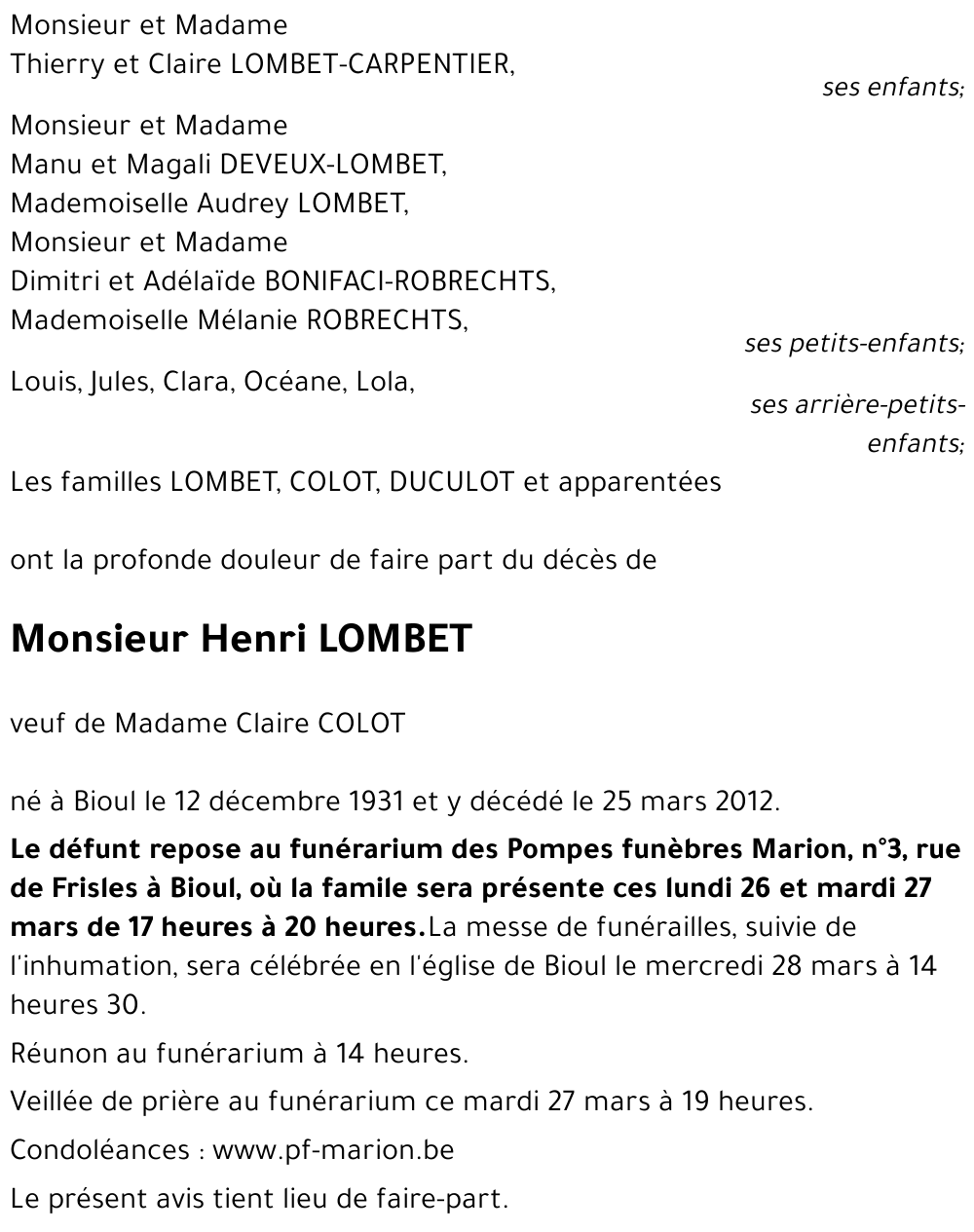 Henri LOMBET