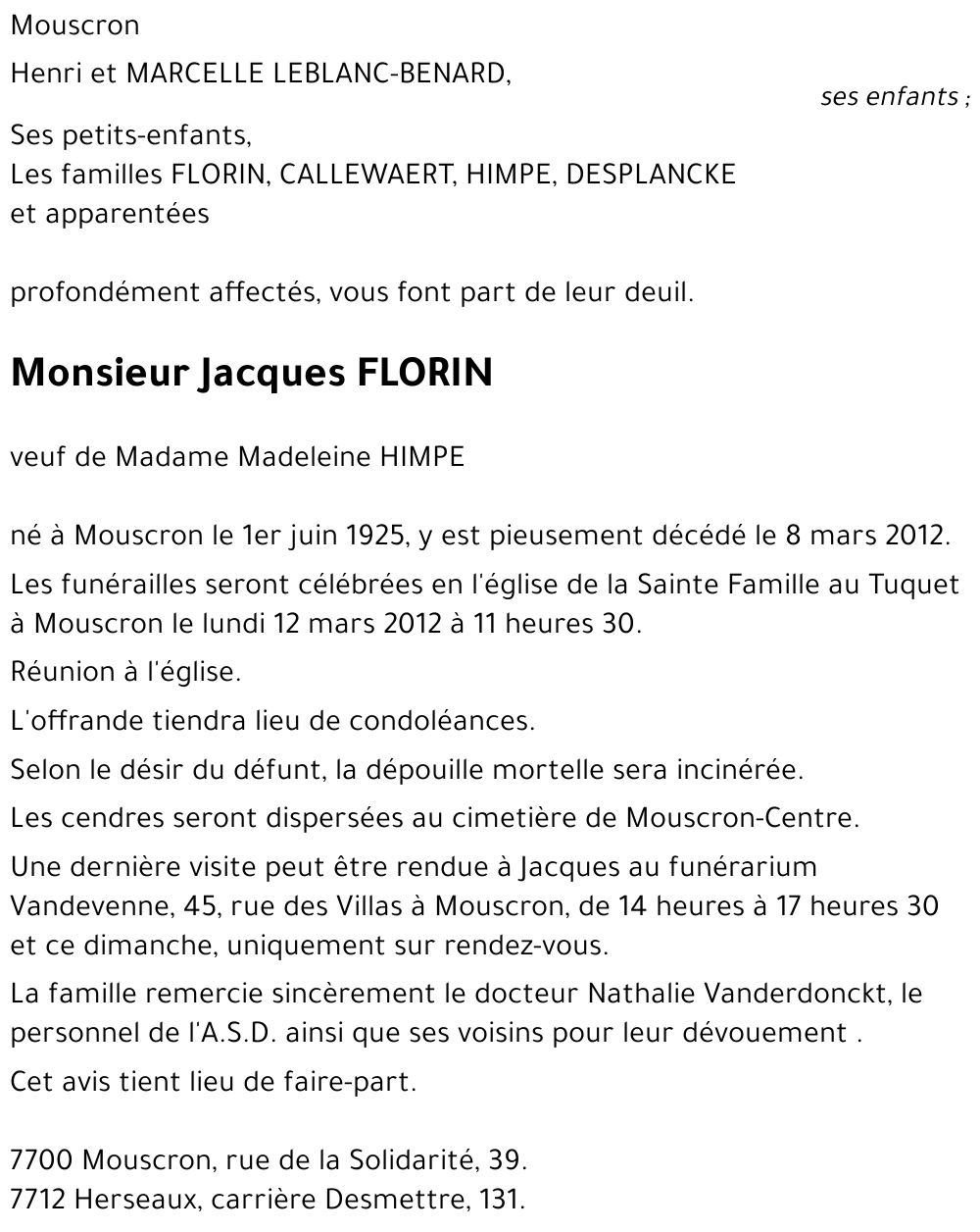 Jacques FLORIN