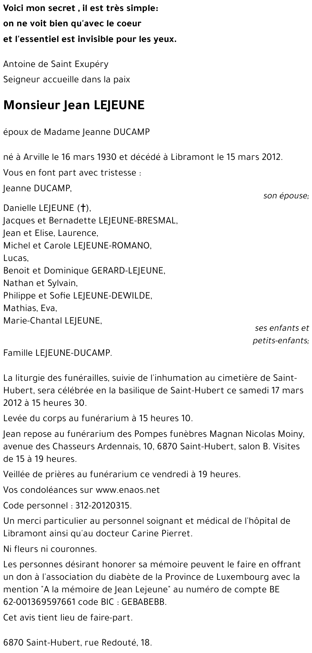 Jean LEJEUNE