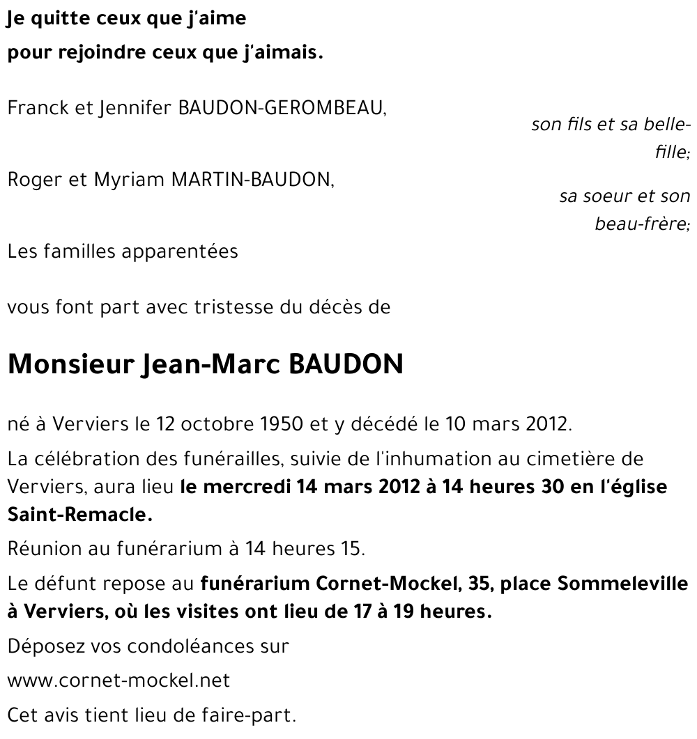 Jean-Marc BAUDON