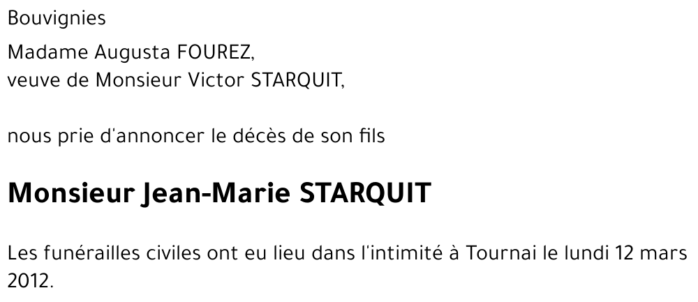 Jean-Marie STARQUIT