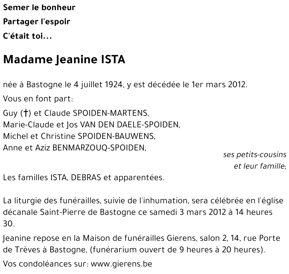 Jeanine ISTA