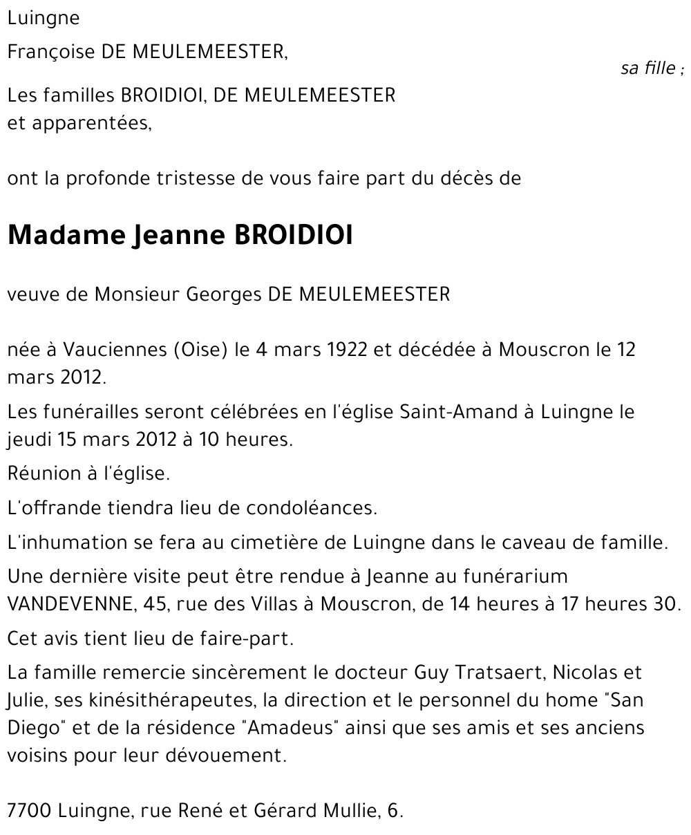 Jeanne BROIDIOI