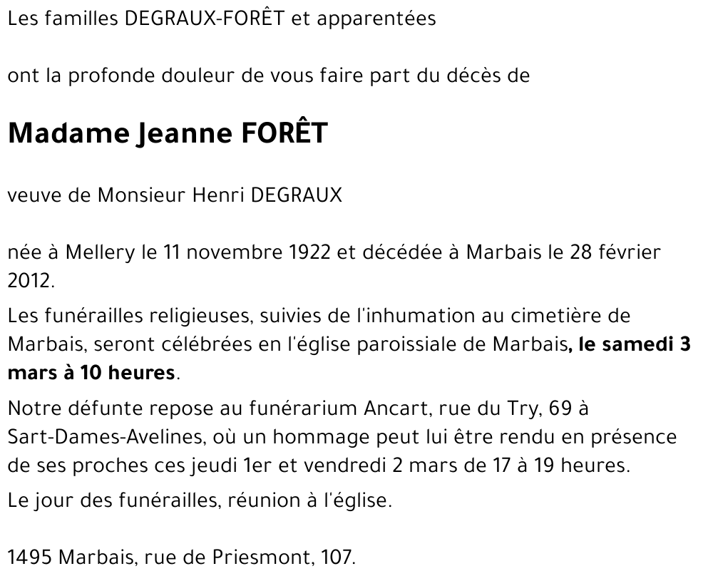 Jeanne Forêt