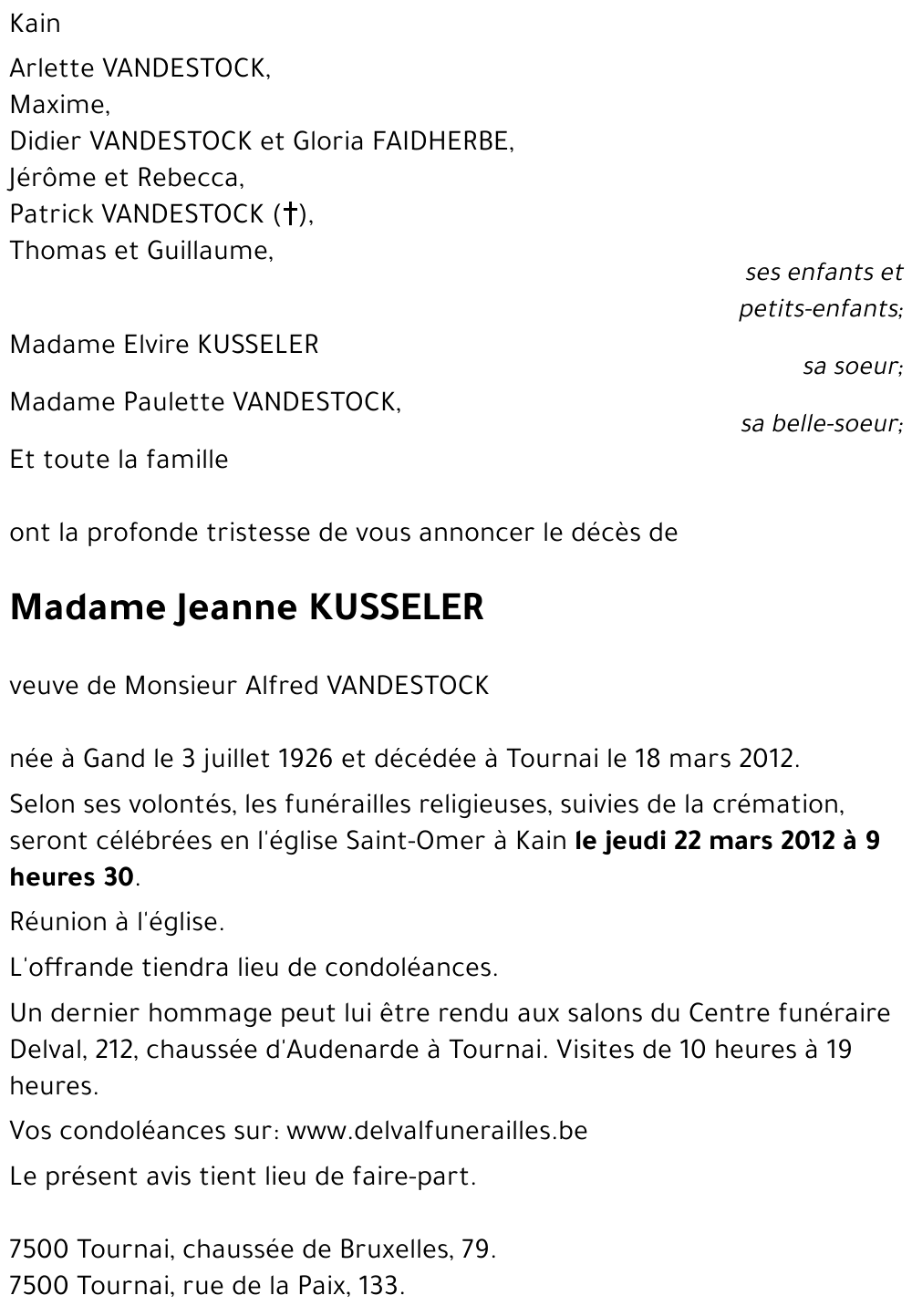 Jeanne KUSSELER