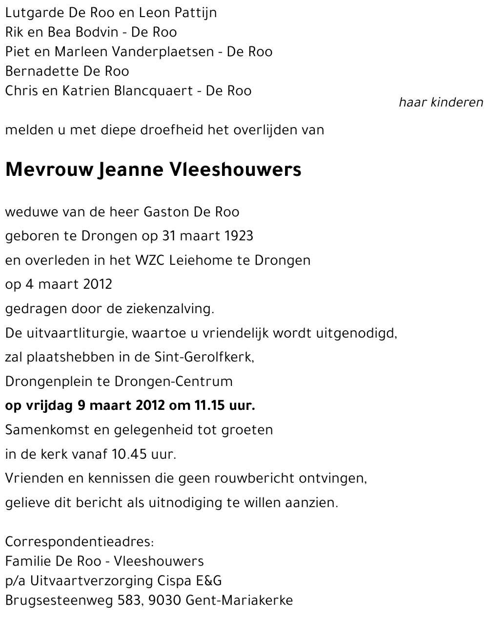 Jeanne Vleeshouwers