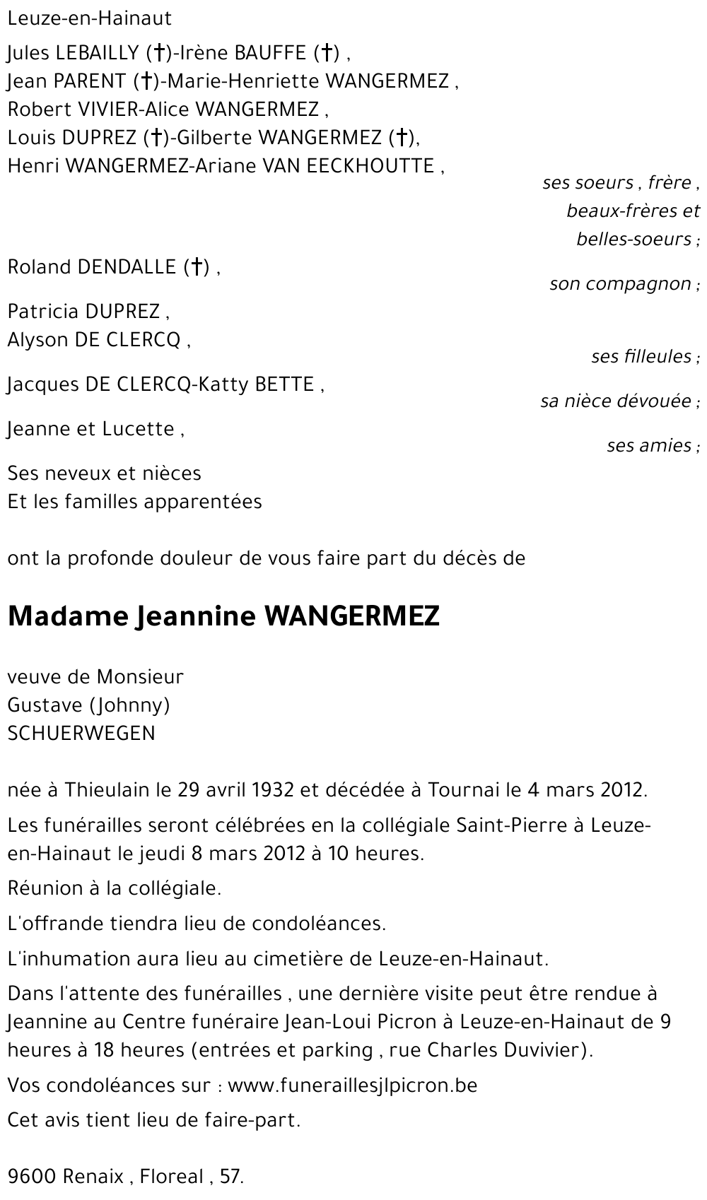 Jeannine WANGERMEZ