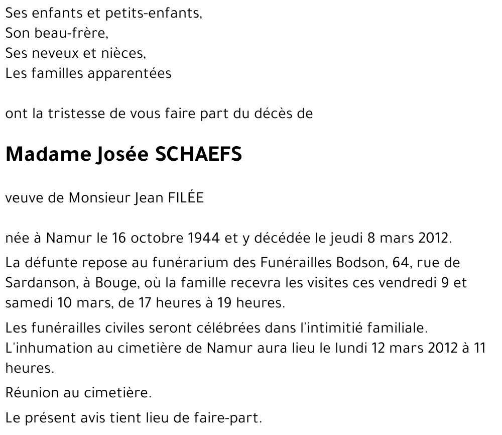 Josée SCHAEFS