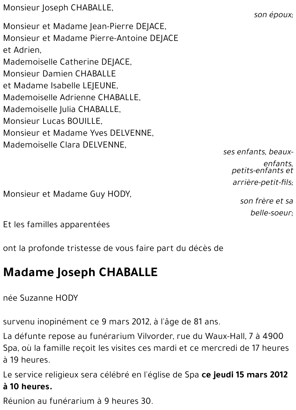 Joseph CHABALLE