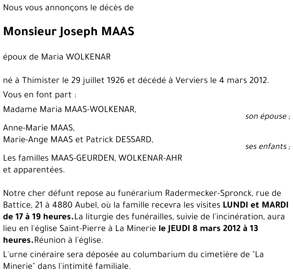 Joseph MAAS