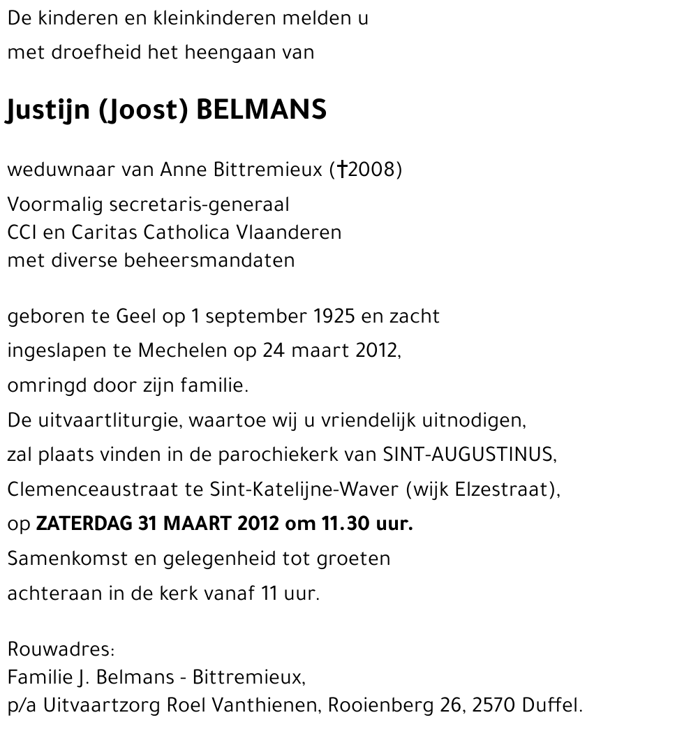 Justijn (Joost) BELMANS