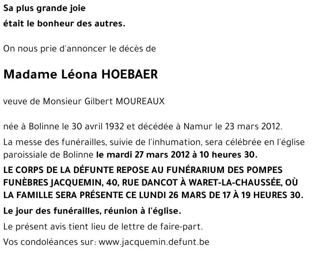 Léona HOEBAER