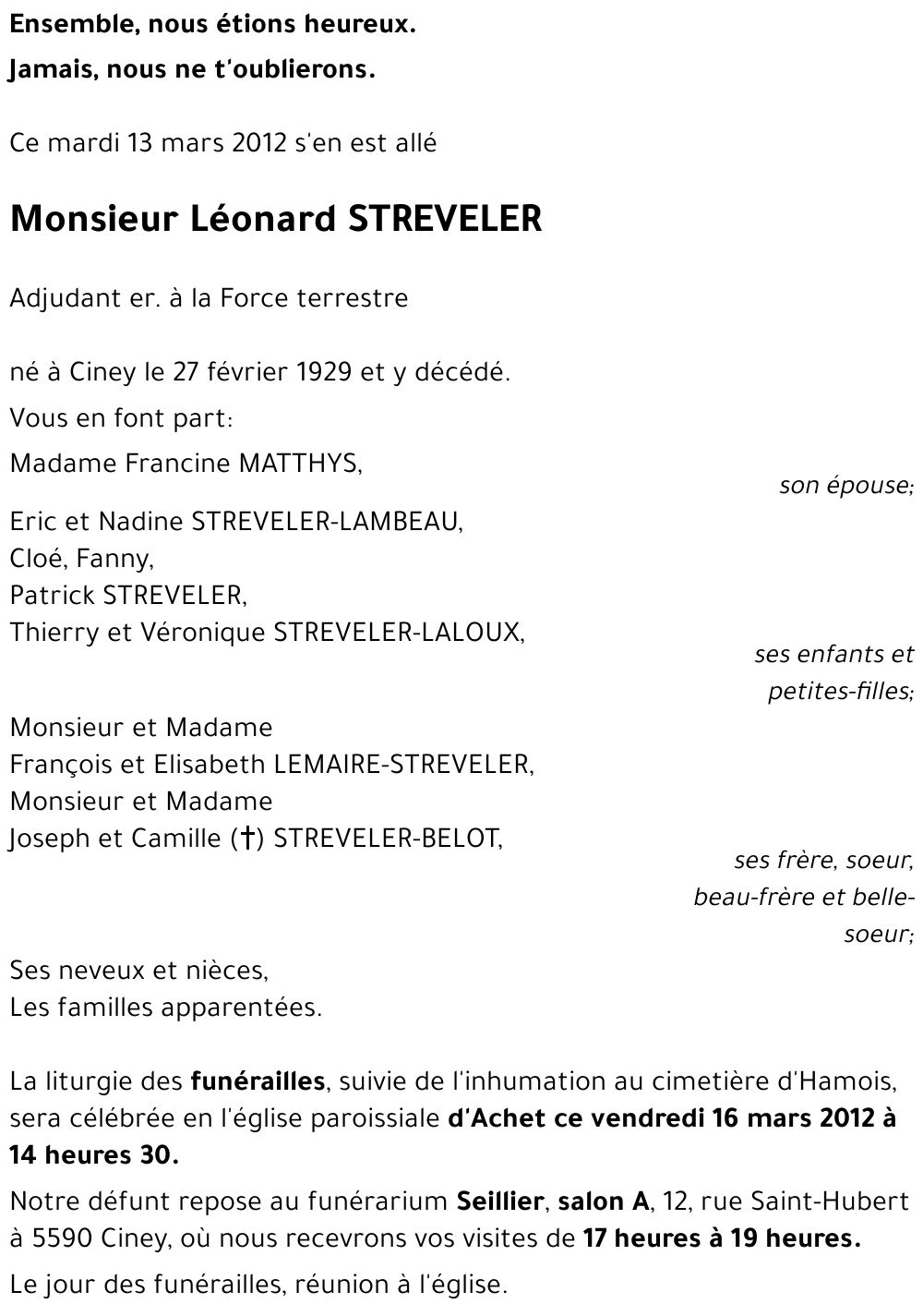 Léonard STREVELER